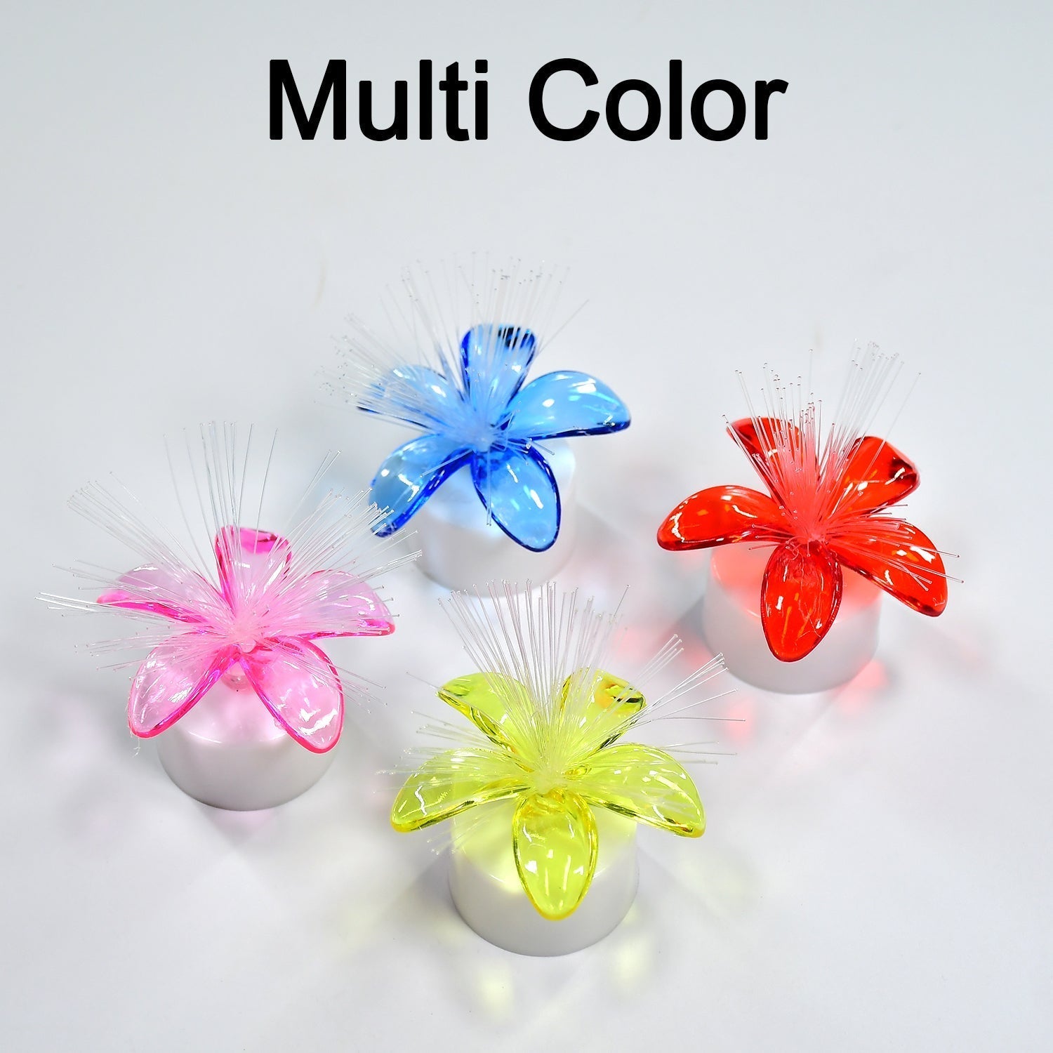 Fiber optic light with mini color-changing LED for table decoration. Fiber optic light with mini color-changing LED for table decoration.